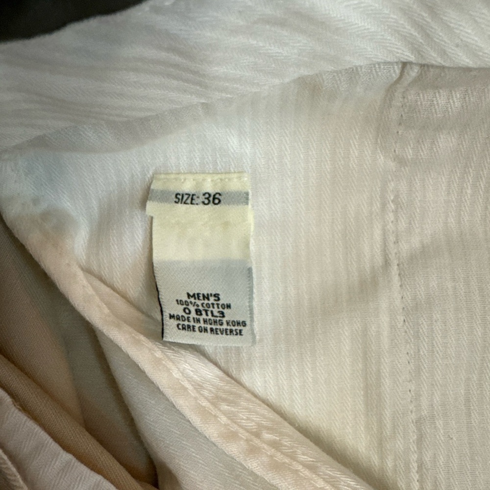 L.L. Bean Men's Pleated Dress Pants Khaki Beige Size 36x31 Classic Slacks Cotton - Picture 5 of 8